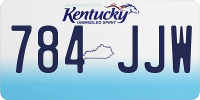 KY license plate 784JJW