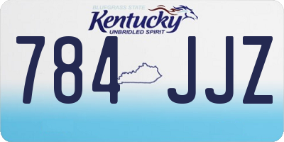 KY license plate 784JJZ