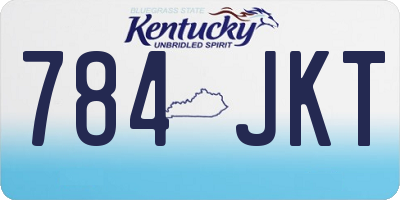 KY license plate 784JKT