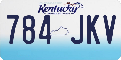KY license plate 784JKV