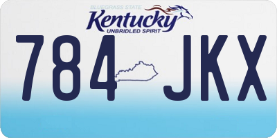 KY license plate 784JKX