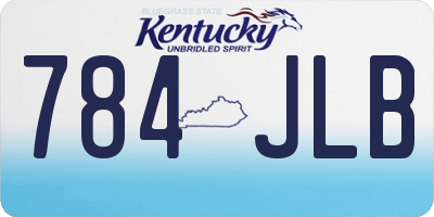 KY license plate 784JLB