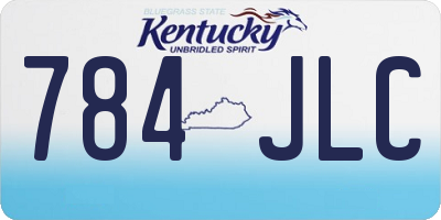 KY license plate 784JLC