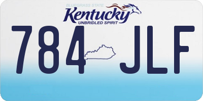 KY license plate 784JLF