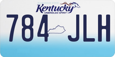 KY license plate 784JLH