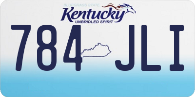 KY license plate 784JLI