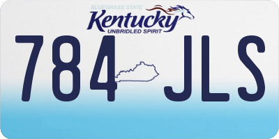 KY license plate 784JLS
