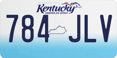 KY license plate 784JLV
