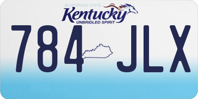 KY license plate 784JLX