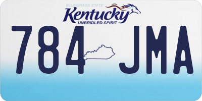 KY license plate 784JMA