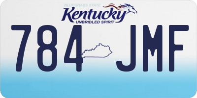 KY license plate 784JMF