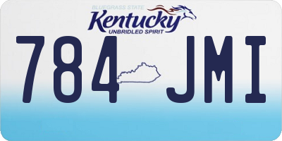 KY license plate 784JMI