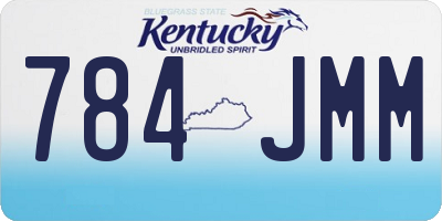 KY license plate 784JMM