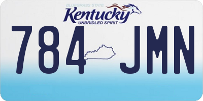 KY license plate 784JMN