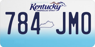 KY license plate 784JMO