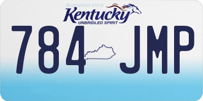 KY license plate 784JMP