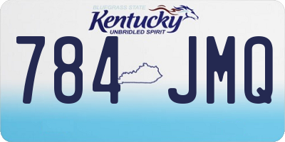 KY license plate 784JMQ