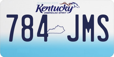 KY license plate 784JMS