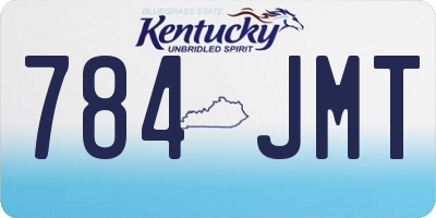 KY license plate 784JMT