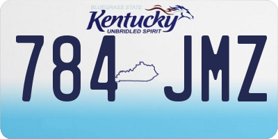 KY license plate 784JMZ