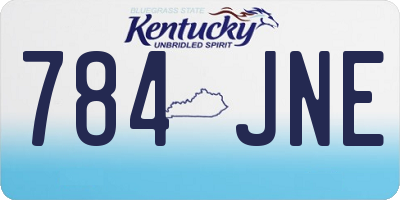 KY license plate 784JNE
