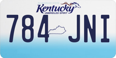 KY license plate 784JNI