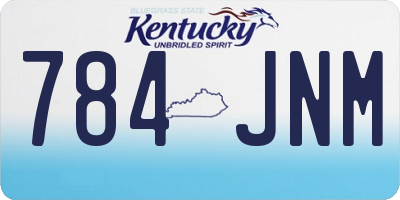 KY license plate 784JNM