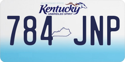 KY license plate 784JNP