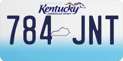 KY license plate 784JNT