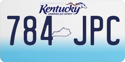 KY license plate 784JPC