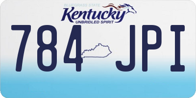 KY license plate 784JPI
