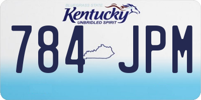 KY license plate 784JPM