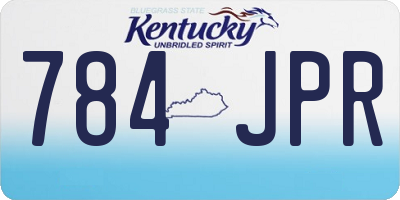 KY license plate 784JPR
