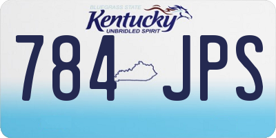KY license plate 784JPS