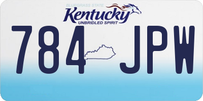 KY license plate 784JPW
