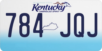 KY license plate 784JQJ