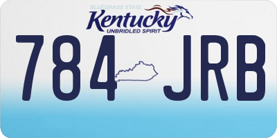 KY license plate 784JRB