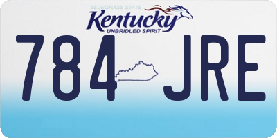KY license plate 784JRE