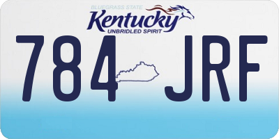 KY license plate 784JRF