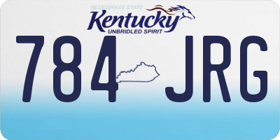 KY license plate 784JRG