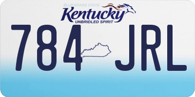 KY license plate 784JRL