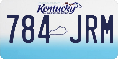 KY license plate 784JRM