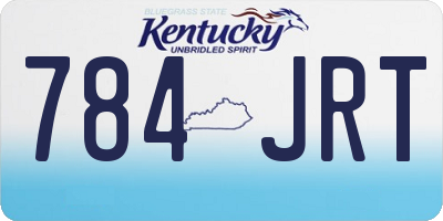 KY license plate 784JRT