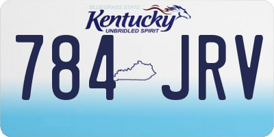 KY license plate 784JRV
