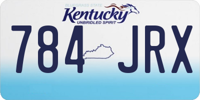 KY license plate 784JRX