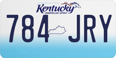 KY license plate 784JRY