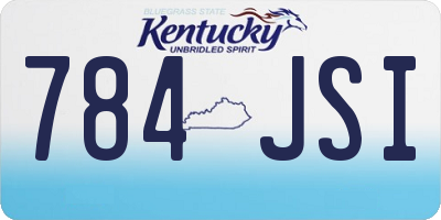 KY license plate 784JSI