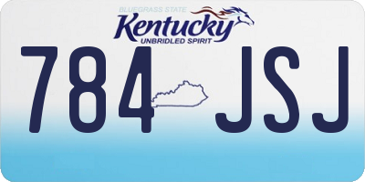 KY license plate 784JSJ
