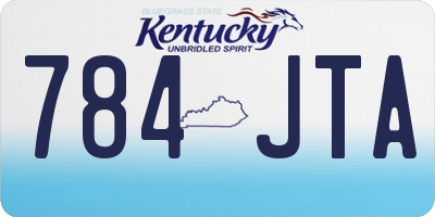 KY license plate 784JTA