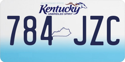 KY license plate 784JZC